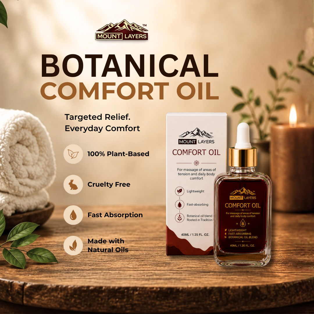 Botanical Comfort Oil Relaxing Full Body Massage Oil for Muscle & Joint Pain Relief, Neck Pain, Shoulder Pain, Back Pain, Knee Pain & Foot Pain Relief